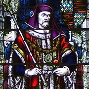 Stained glass window featuring King Henry IV - � Nash Ford Publishing
